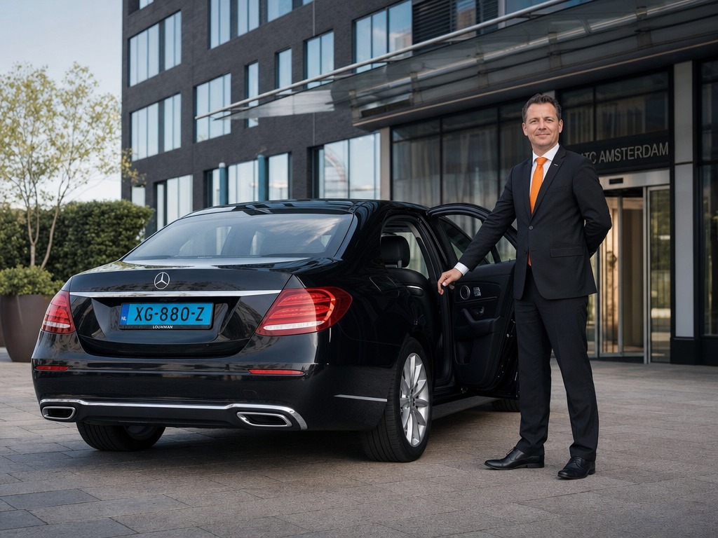 Mercedes E-Klasse van Orange Taxi