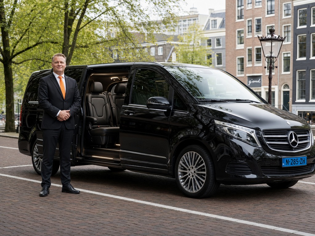 Mercedes V-Klasse van Orange Taxi